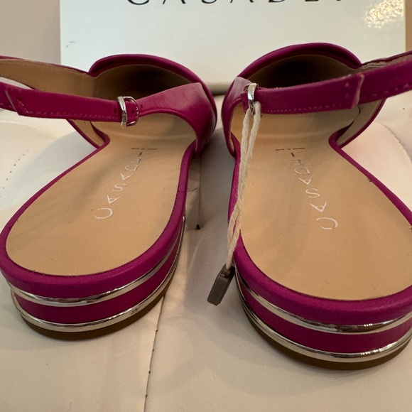 NWT. Casadei Fuchsia Women's Flats. Leather. Made in Italy. Size 6 - Picture 10 of 11